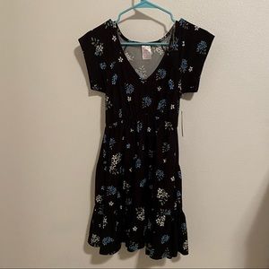 No Boundaries Black Floral Dress